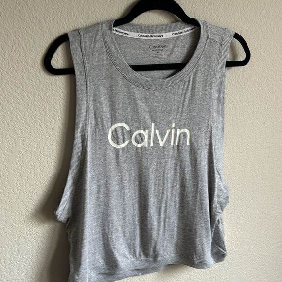 Calvin Klein Performance Womens Muscle Tank Silver Size M Gray NWT - Picture 5 of 7